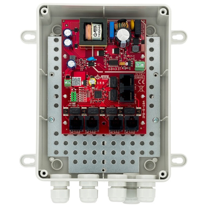 ATTE nem menedzselhető switch, IPB-5-10A-M2 modell, 1xRJ45 + 5xRJ45 PoE, 90W, 10/100 Mb/s