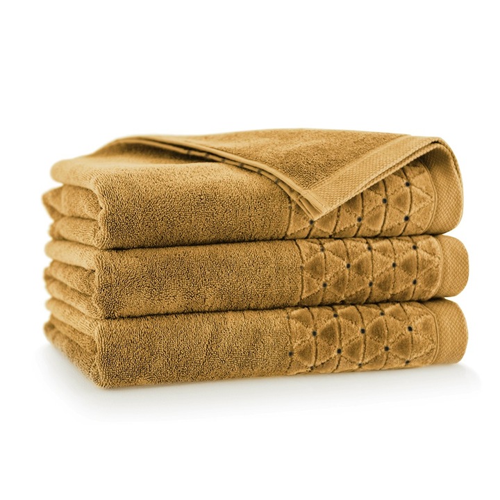 Prosop Oscar 70x140cm, musztard, 100% bumbac, antibacterian