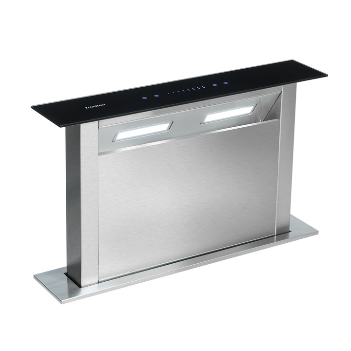 Hota Klarstein Royal Flush Downdraft, 430 m/h, 60 cm, design incorporabil, iluminare reglabilă