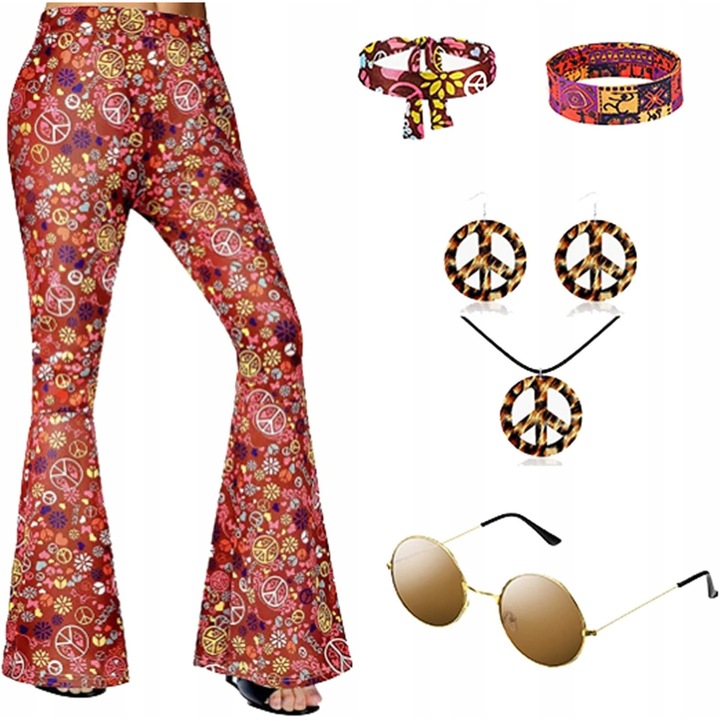 Női farsangi jelmez, hippi, 60-as évek, XL