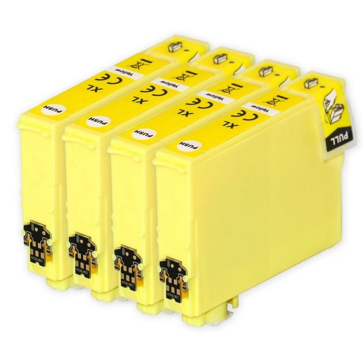 Set 4 cartuse galbene, pentru inlocuire Epson E-1634, GOINKS
