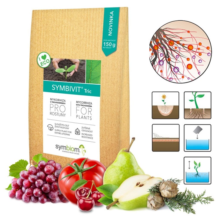 Micoriza Solului, Symbiom, 150g, Trichoderma Harzianum, Dezvoltare Radacini, Rezistenta Seceta, Recolte Bogate, Vitalitate Plante, Fertilizare Naturala