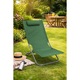 Eom sezlong pliabil pentru gradina si plaja cu perna verde