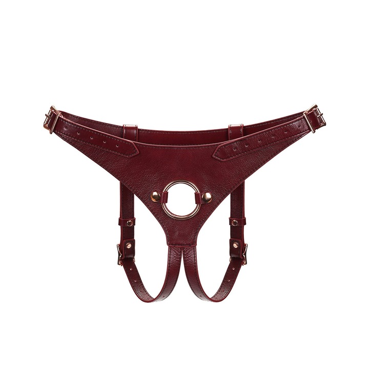 Strap-on, Liebe Seele, piele bovina, rosu, 74,9x111,8cm