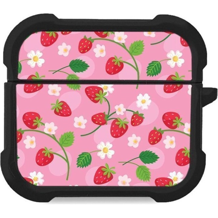 Husa Sonique Fruit Series pentru AirPods 3, silicon, protectie antisoc, design fructe, multicolor