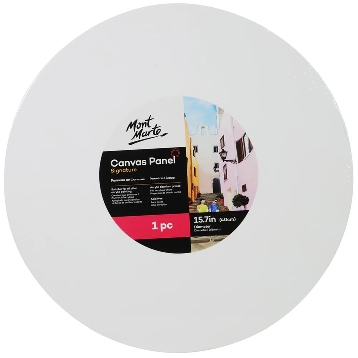 Panza rotunda pentru pictura 40 cm, pe placaj de 3 mm - Mont Marte