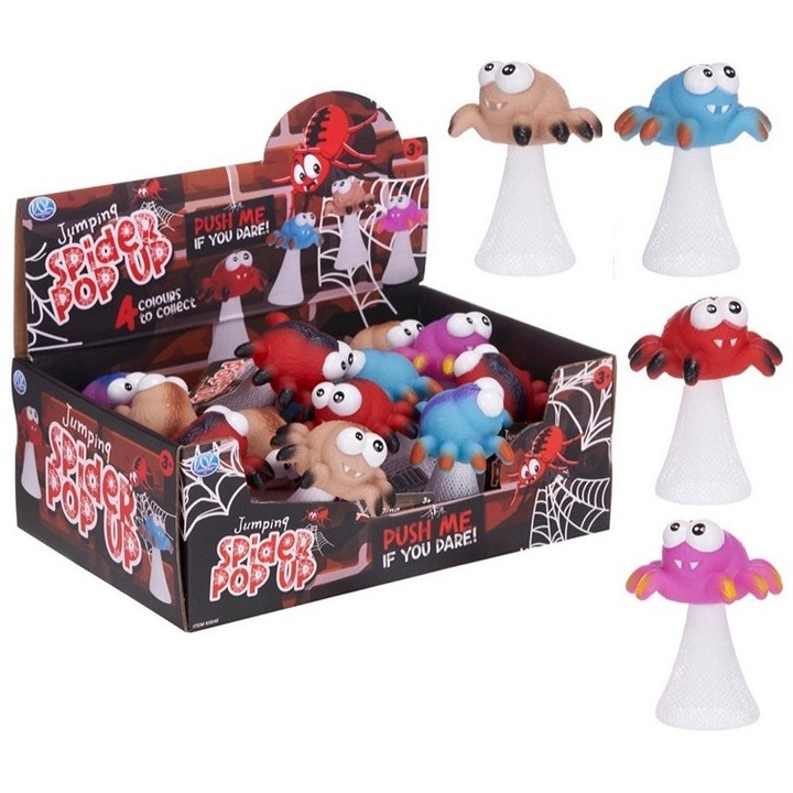 Jucarie Jumping Spider Pop Up paianjen saritor 10cm