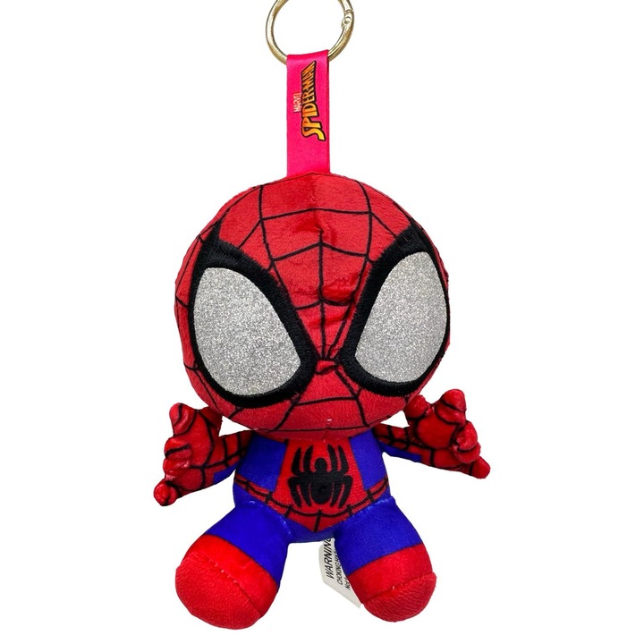 Breloc plus Spiderman clasic jucarie de agatat pentru copii 15cm