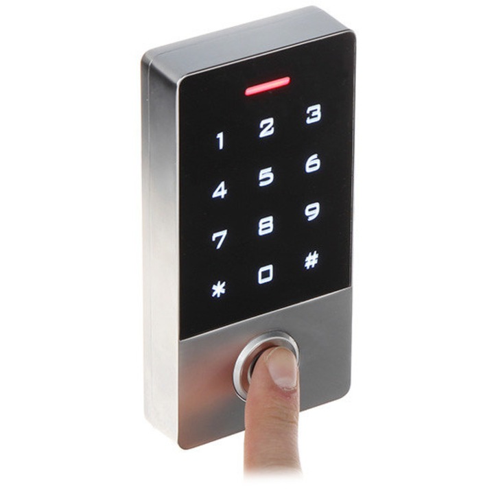 Control acces, ATLO, EM 125kHz, 10 000 utilizatori, 300 amprente, inox, sticla, control acces