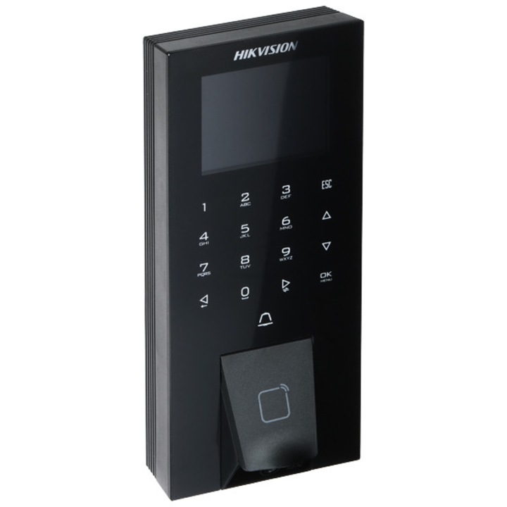 Hikvision elektronikus zár, DS-K1T807MBFWX-QRE1 modell, ujjlenyomat-olvasó, Wi-Fi, Bluetooth, műanyag