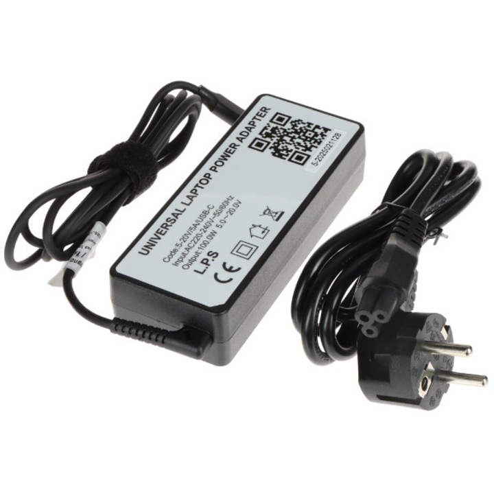Incarcator laptop 5-20V, 5A, 100W, USB-C
