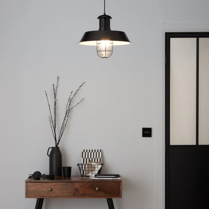 Lustra tip pendul, Negru, 40 W, 1 x E27 GoodHome Genly