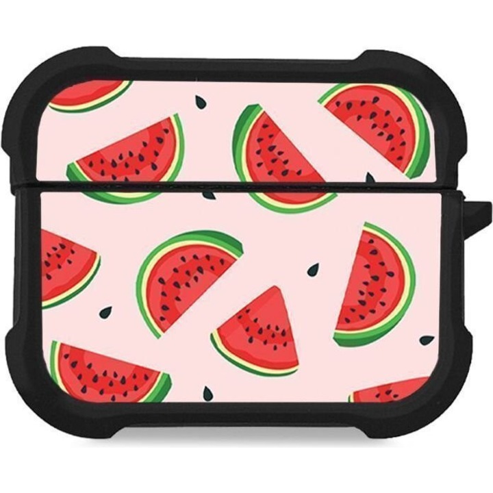 Carcasa Sonique Fruit Series pentru AirPods Pro / Pro 2, silicon, protectie antisoc, design fructe, multicolor