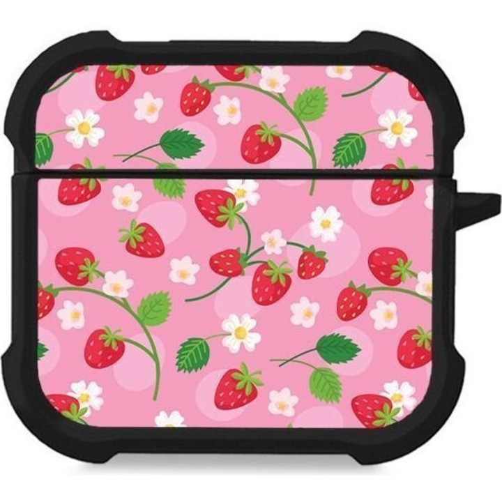 Husa Sonique pentru AirPods 4, design fructe, silicon, protectie antisoc, multicolor