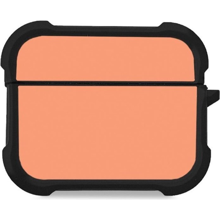 Carcasa Sonique ColorBloc pentru AirPods Pro / Pro 2, silicon, protectie antisoc, coral