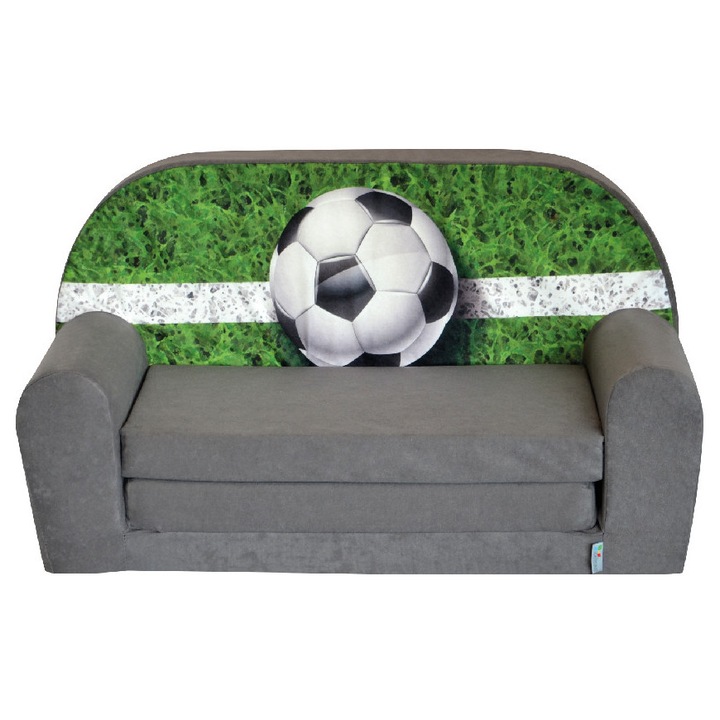 Canapea Fortisline Football, 75x104cm, gri, pliabil