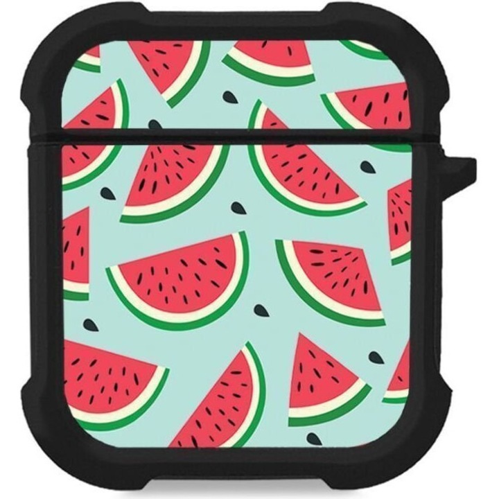 Husa Sonique Fruit Series pentru AirPods 1/2, design fructe, silicon, protectie antisoc, multicolor