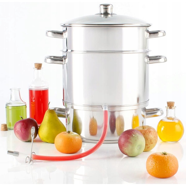 Storcator, 15 l, inox, capacitate 7,5 l, 2,5 l, 5 l, cu accesorii, pentru toate tipurile de plite