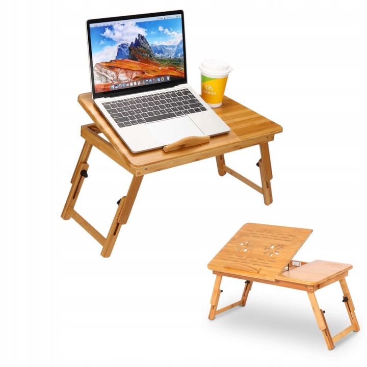 Suport pentru laptop, MUFART, 2 blaturi, reglabil, 33x30cm, M