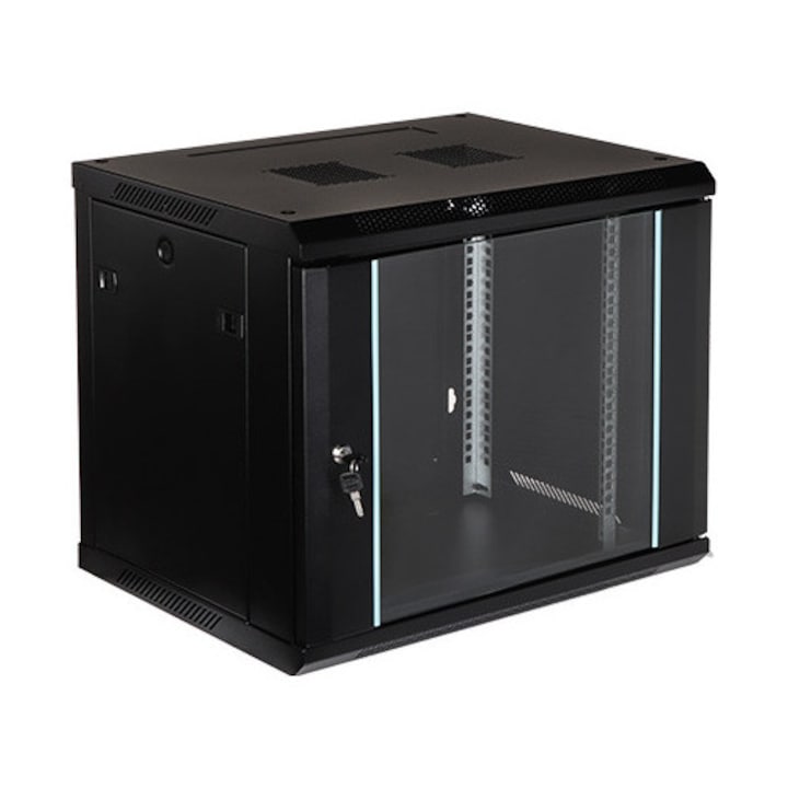 EPRADO fém szekrény, 9U, 600x505x450mm, kék, 60kg