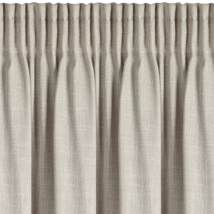 Függöny szett LEYA 140x270cm sötét bézs, melange hatású, 100% poliészter