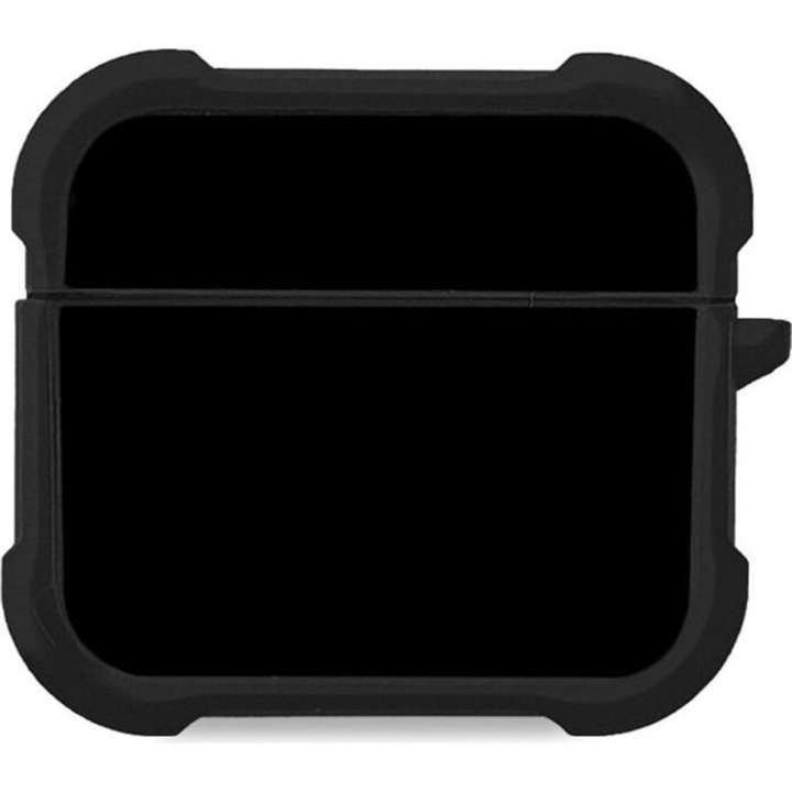 Carcasa Sonique ColorBloc pentru AirPods 3, silicon, protectie antisoc, negru