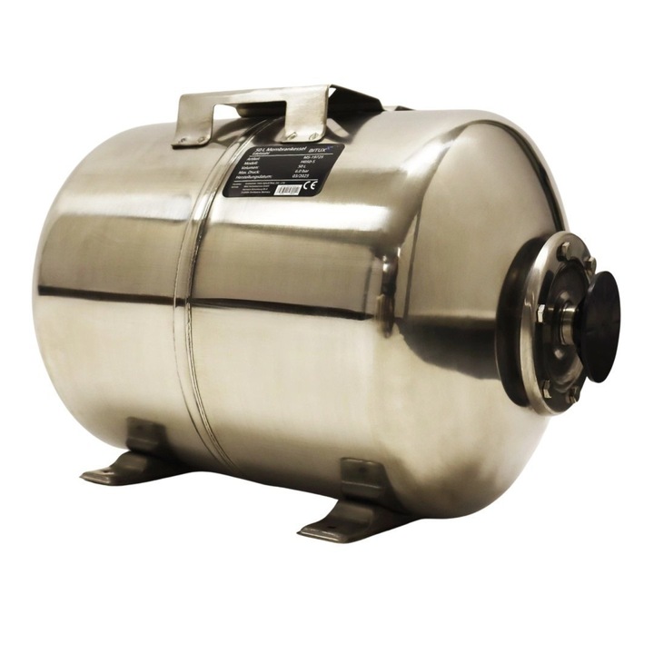 Membrános tartály 50L, Bituxx, 6 bar, EPDM, 500x350x360mm, komplett készlet