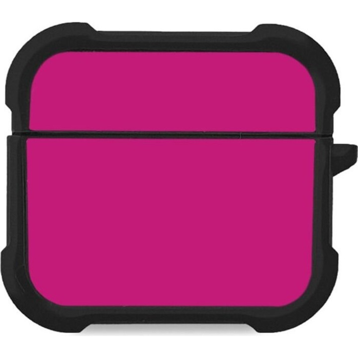 Carcasa Sonique ColorBloc pentru AirPods 3, silicon, protectie antisoc, roz