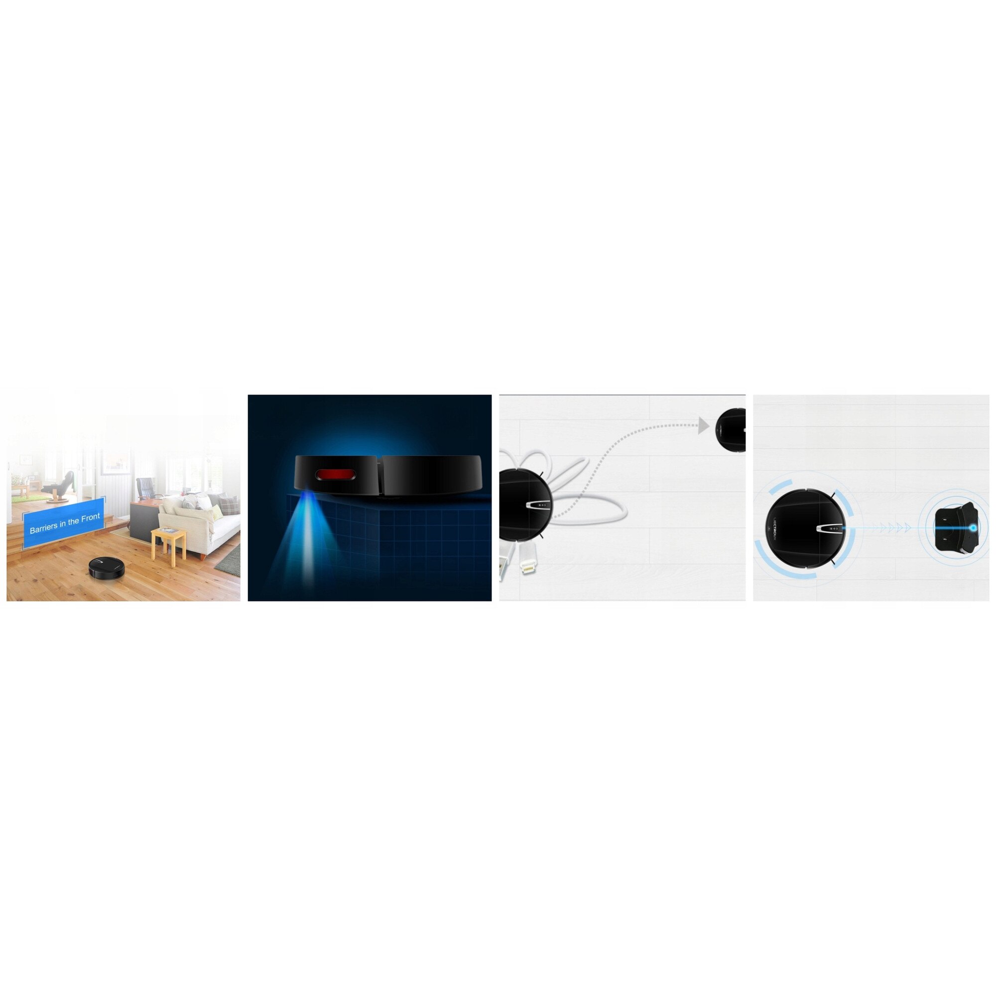 Aspirator robot Liectroux V3S Pro, 15W, 2500pa, negru, set complet