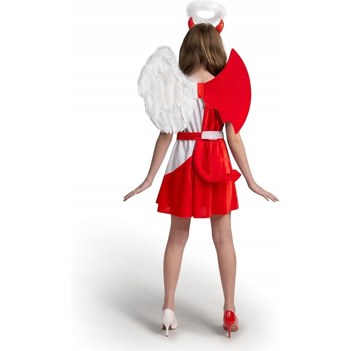 Costum diavol pentru copii, set complet, Halloween, 10-12 ani