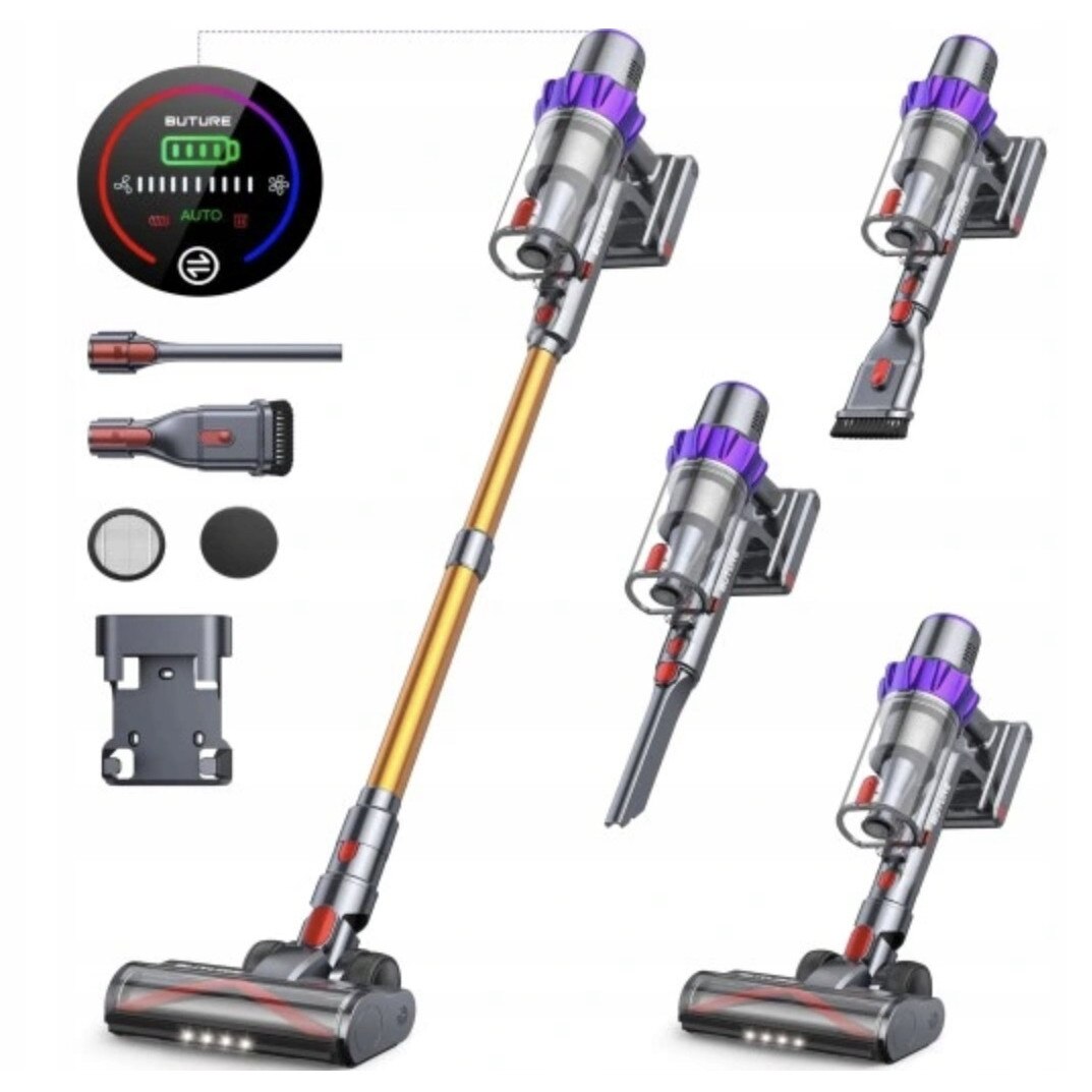 Aspirator vertical fara fir Buture, motor fara perii 450W, putere de aspiratie 38Kpa, 1,5L, 2,5kg