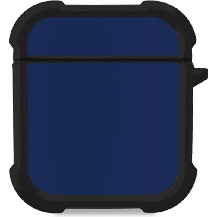 Carcasa Sonique Theke silicon ColorBloc pentru AirPods, protectie antisoc, albastru