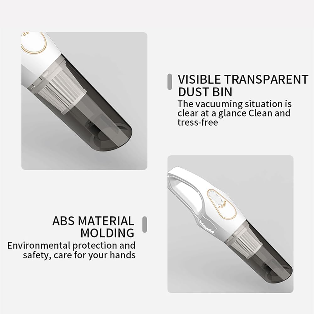 Aspirator Vertical Fara Fir Usor, De Mana, Cu Motor Puternic De 120 W, 5000Pa Mini Aspirator Multifunctional De Uz Casnic, Aspirator Mic Pentru Masina, Casa, Birou, Curatarea Animalelor De Companie