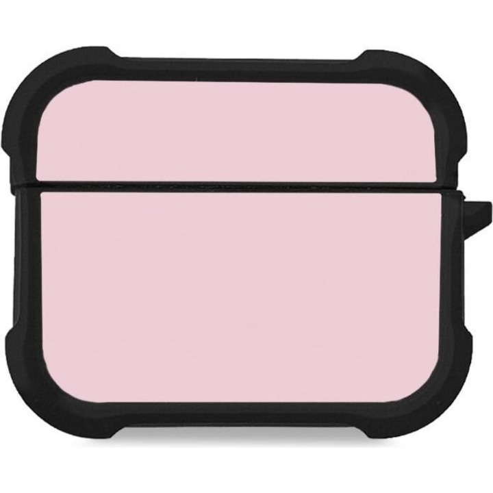 Carcasa Sonique ColorBloc pentru AirPods Pro/Pro 2, protectie antisoc, silicon, roz deschis