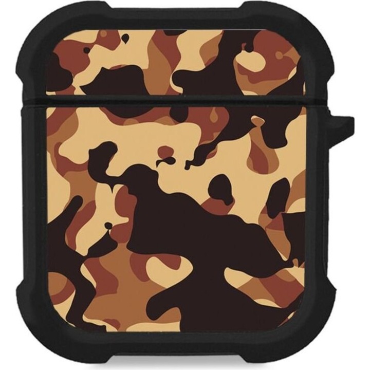 Sonique Theke Silikone Camouflage Army Series pentru AirPods, protectie antisoc, design modern, multicolor