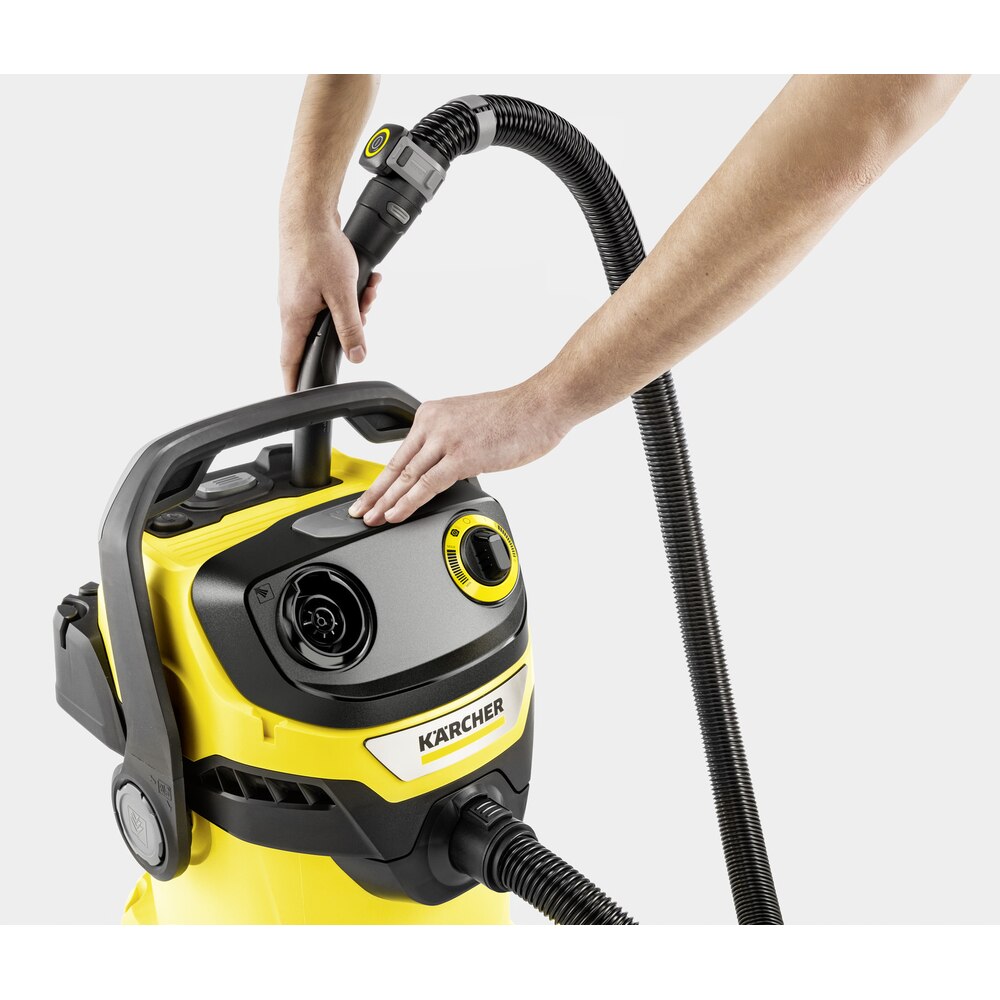 Aspirator Karcher WD 5 Control 25/5/22, Umed/Uscat, 260 mbar, recipient 25 L Galben/Negru