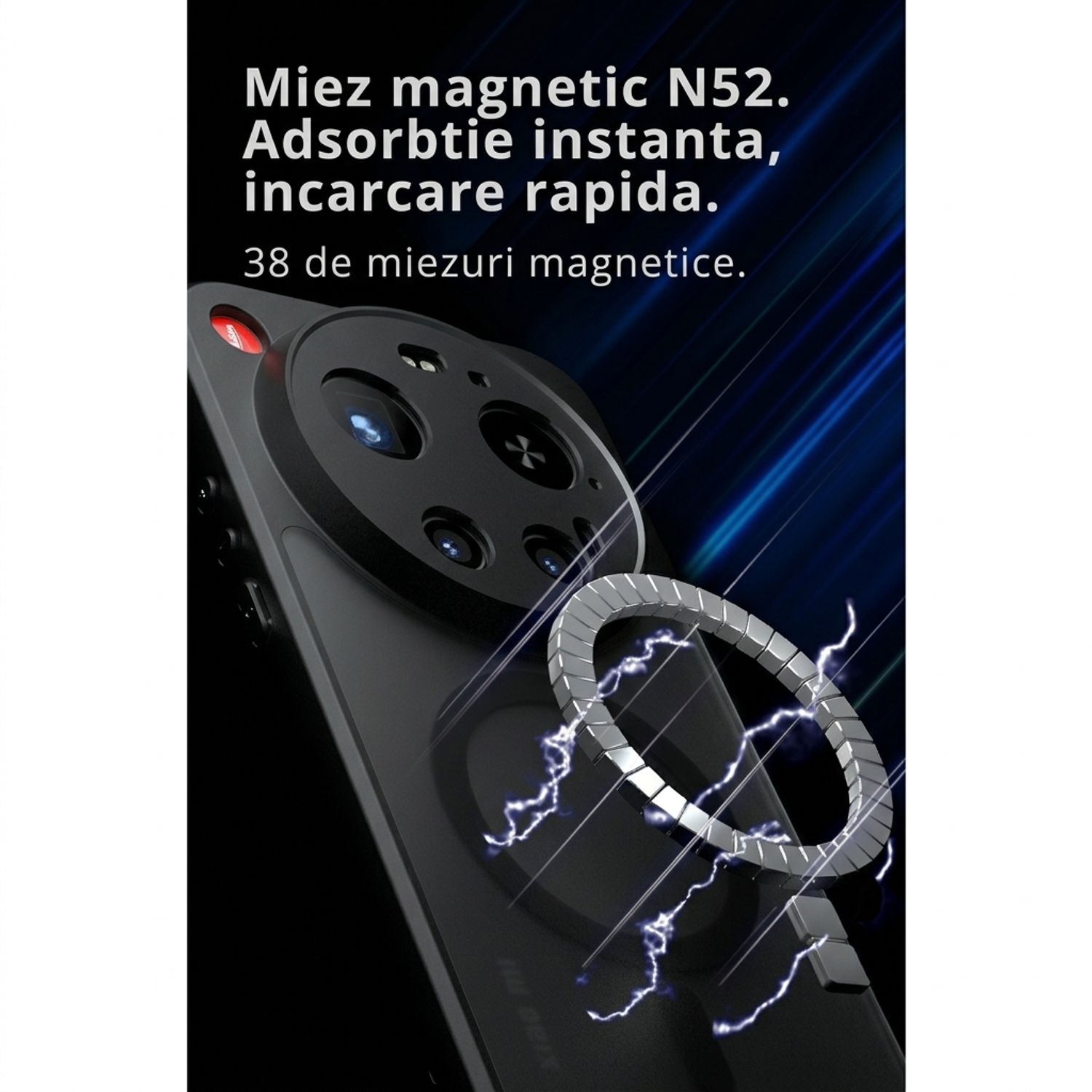 Husa pentru Xiaomi 17 Ultra, compatibila MagSafe, Anti-Shock Protection, TPU, transparent/negru