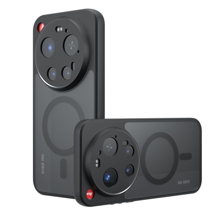 Husa pentru Xiaomi 17 Ultra, compatibila MagSafe, Anti-Shock Protection, TPU, transparent/negru