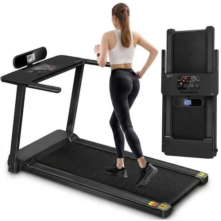 Banda Electrică KangoFit PRO, pliabilă, 12 programe, neagră, 100Kg suport maxim