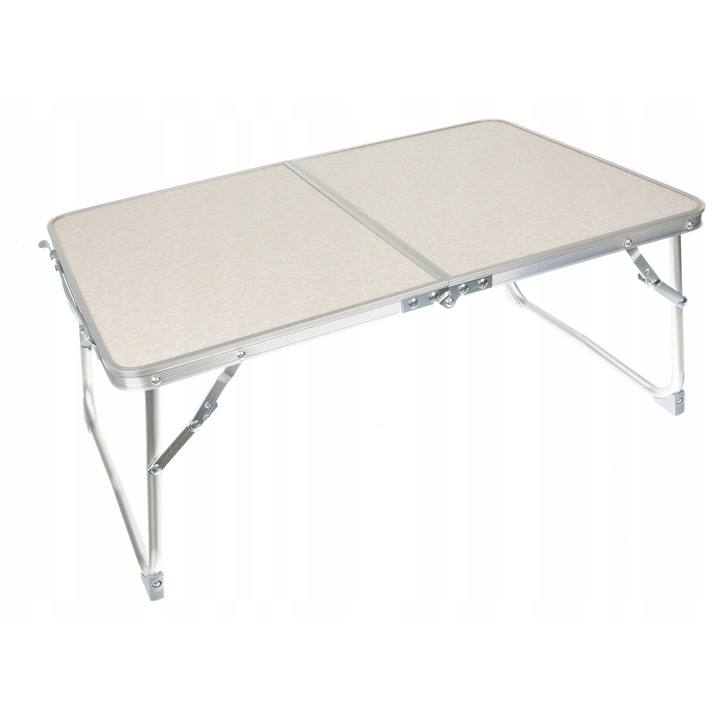 Къмпинг маса Trizand, сгъваема, устойчива на атмосферни влияния, 63x27x36см, цвят: бежов