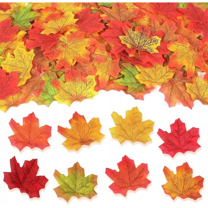 Mesterséges juharlevél szett, Halloween dekoráció, 300x