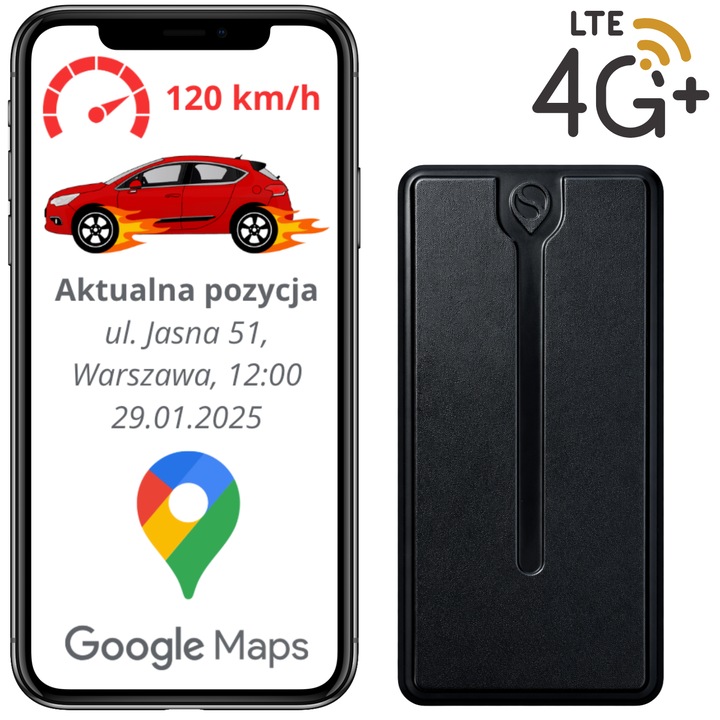 GPS Helymeghatározó S11L-E 4G, 1100 mAh, valós idejű nyomon követés, méretek 60x31x20mm, teljes készlet