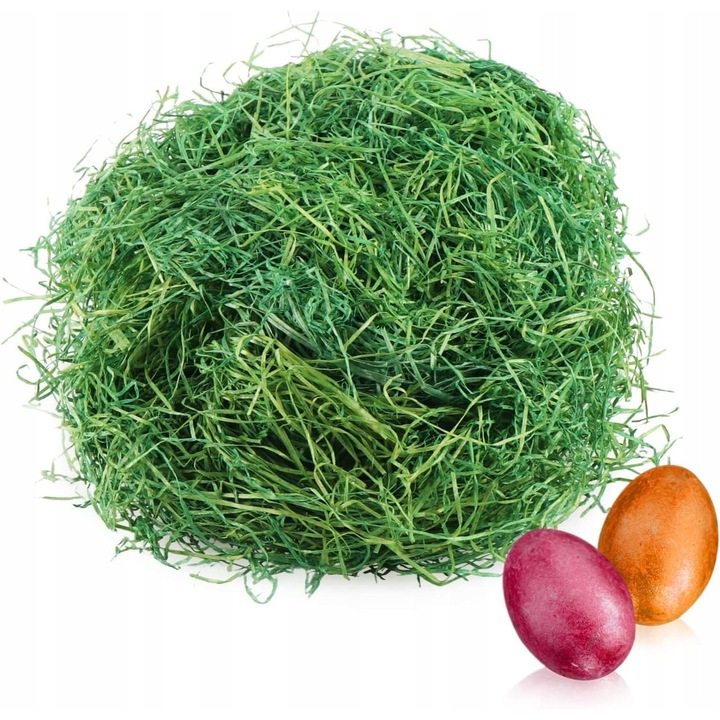 Trawa decorativa de Paste naturala 125g, ideala pentru cosuri si gaoace