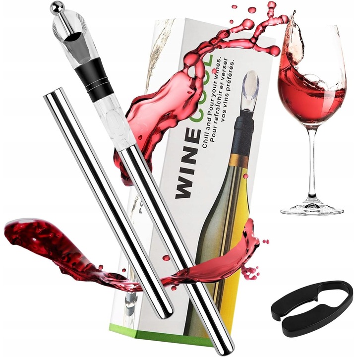 Комплект охладител за вино 4 в 1