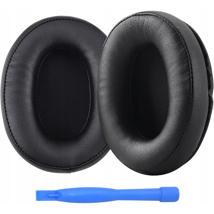 Casti de schimb HyperX, 2 elemente, negru, piele