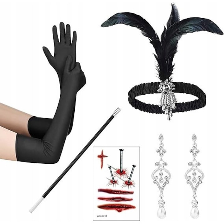 Set accesorii carnaval, stil retro Gatsby