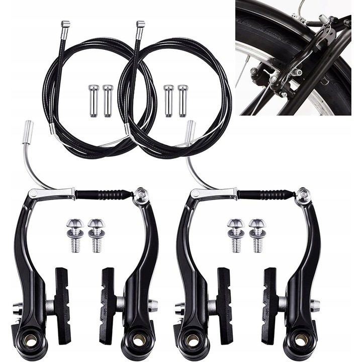 Комплект рамки за велосипеди, 125x75 см, 2 чифта, алуминий, черен