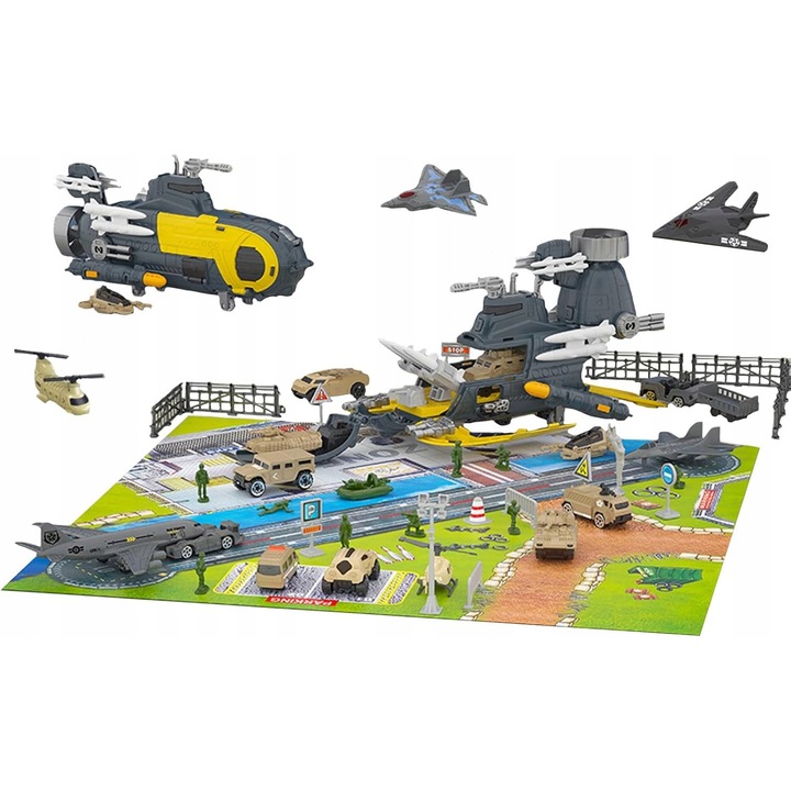 Katonai bázis készlet járművekkel