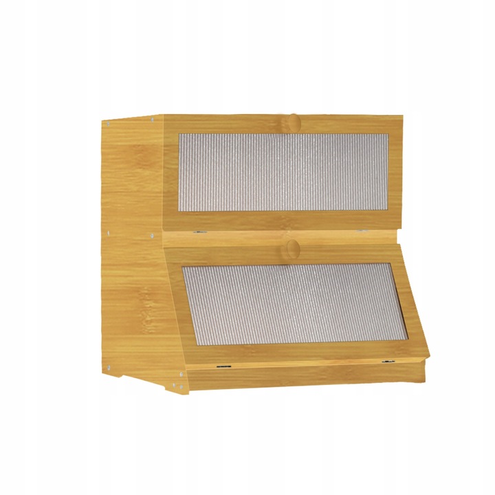 Élelmiszertartó, bambusz, két szint, 40 cm, konyhába és fürdőszobába