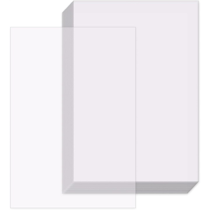 Set 50 foi calc pentru schitare si caligrafie, A4, polipropilena, dimensiuni universale